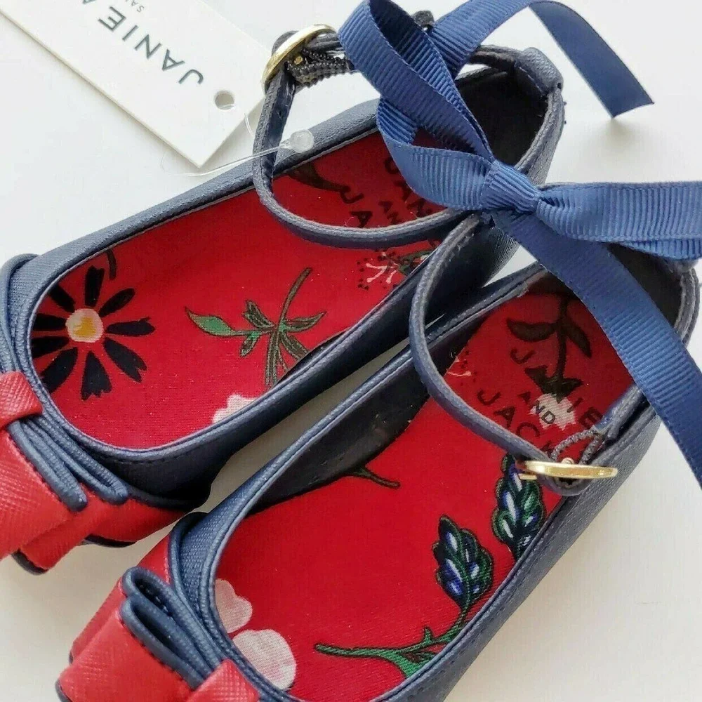 Janie & Jack 5 New Leather Dress Shoes Flats Baby Mary Janes Holiday